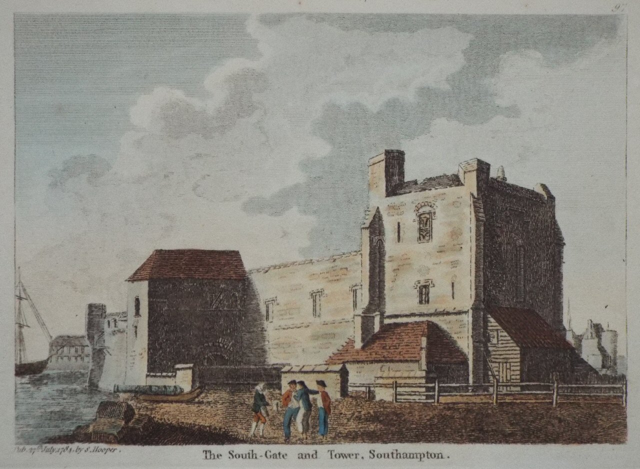 Print - The South - Gate and Tower, Southampton.